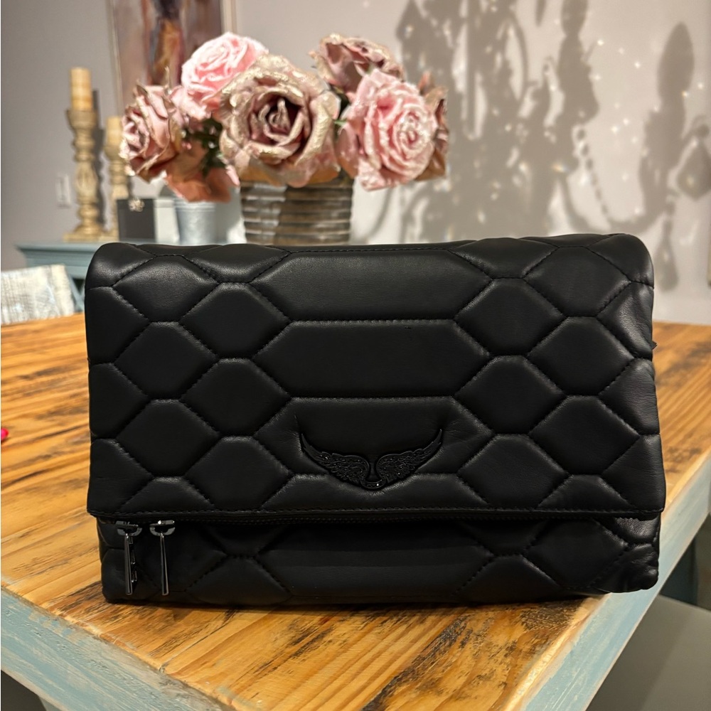 Zadig & Voltaire Black Quilted Crossbody Bag